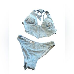 NWT Samiol bikini set LIGHT BLUE Size L